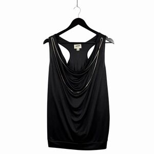 Jean Paul Gaultier for Target Black Tank Top w Chain Necklace Sz XL